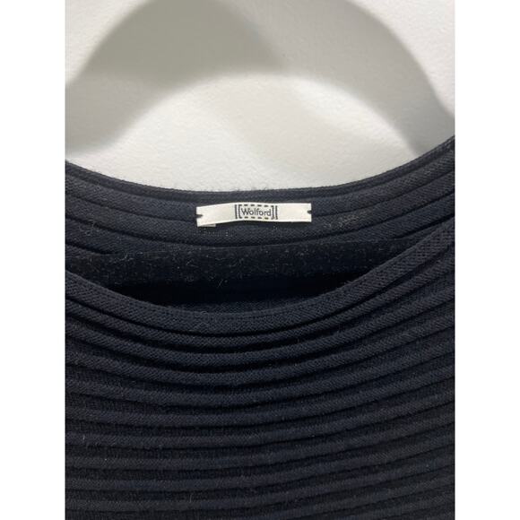 Wolford Ribbed Sleeveless Wool Blend Mini Dress Sz M - Picture 2 of 4